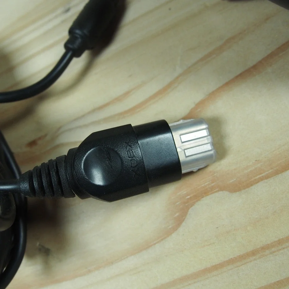 Original Xbox OEM S Type Black Controller w/ Break Away Cable Fully‎ Tested EUC